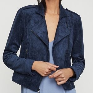 NWOT Faux-Suede Moto Jacket